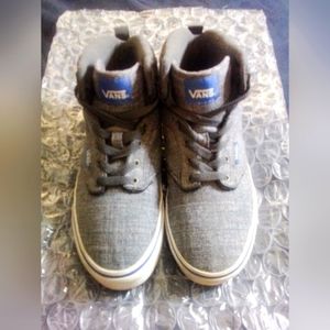High top Vans Youth Grey, blue and white